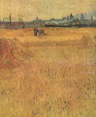 Arles:Vew from the Wheat Fields (nn04), Vincent Van Gogh